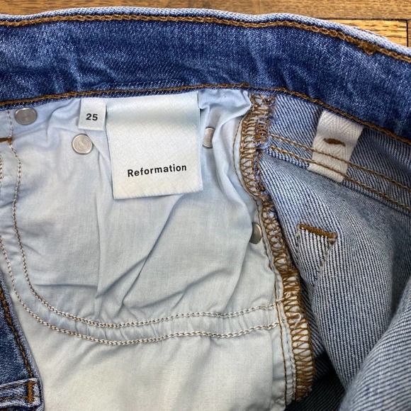 Reformation Womens High & Skinny Jeans in Rhine size 25 Medium Wash - Picture 8 of 10